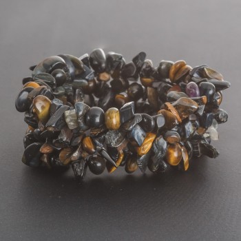 Náramek sokolí oko 'kamenné zrno' na elastické šňůrce