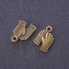 Přívěsek „Ruky“ bronzová barva kovu, 18×13 mm, povrchová úprava, balení 17 ks