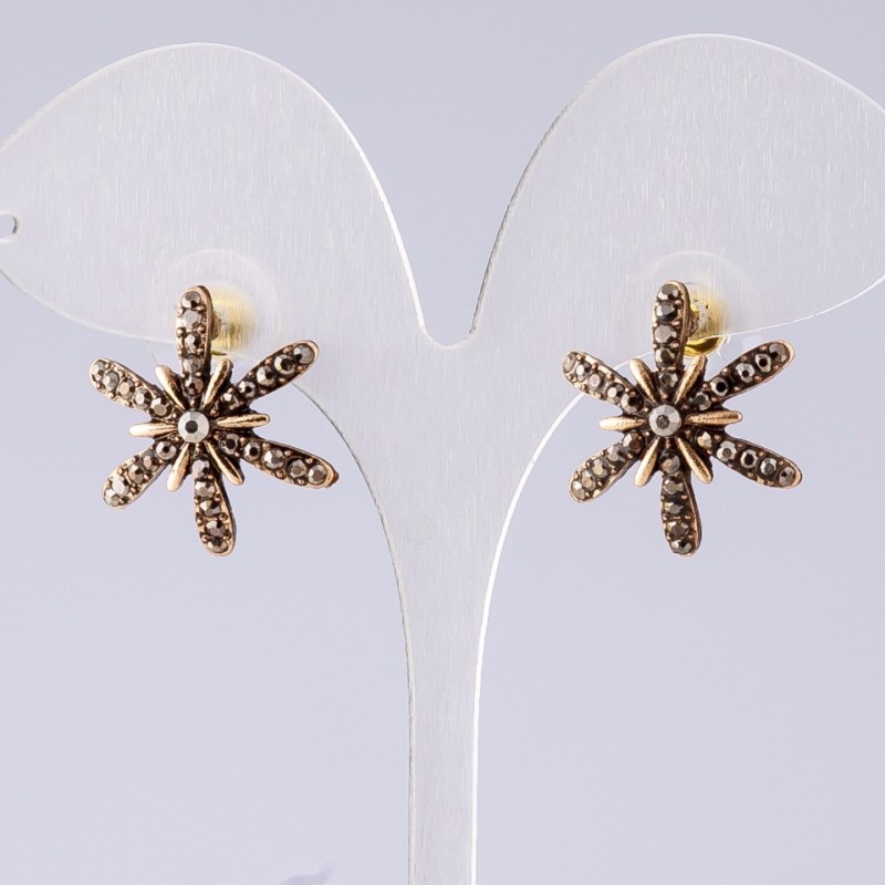 Náušnice pod «kapkové stříbro», průměr 2 cm
