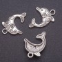 Přívěšek Delfín ze šedého kovu, Ø 4 mm, délka 31 mm, balení 20 g ± 8 ks