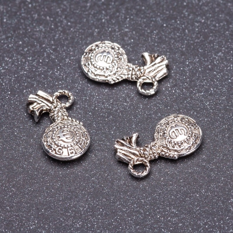 Přívěšek Euro, barva stříbrná, 13 mm, balení 25 ks, hmotnost 20 g
