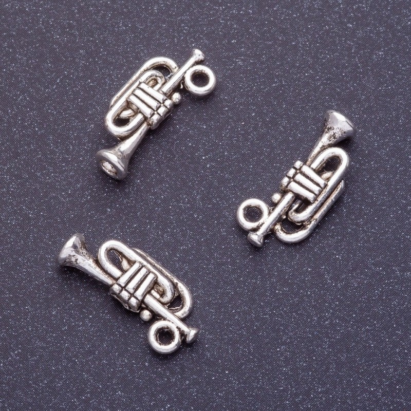 Přívěšek-trubka, délka 17×8 mm, otvor 1,5 mm, barva stříbrná, povrchová úprava 20 g ± 27 ks