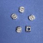 Kovové komponenty pro šperky – Pandora korálka 'Dolar', 10×12 mm, průměr 5 mm, balení 20 g, +/- 6 ks