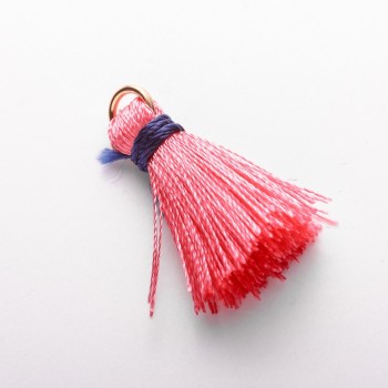 Komponenta pro ruční tvorbu – Mini hedvábná třásnička s kroužkem, délka L cm, průměr 5 mm, cena za 1 ks