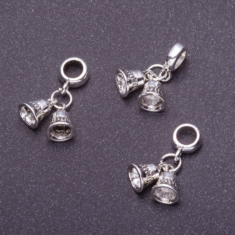 Poutko s visacím přívěskem Zvonky Pandora, L, 5 cm, balení 3 ks