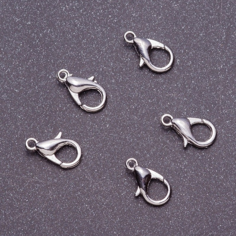 Cena za balení /10 ks – Karabinkový zámek 7×12 mm tmavého kovu