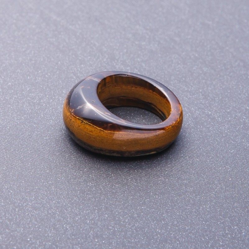 Prsten z přírodního kamene tygří oko, velikost 20 mm