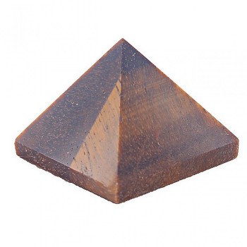 Pyramida suvenýr z kamene 'tygří oko', výška 2,4–2,6 cm, šířka 2,7–2,9 cm