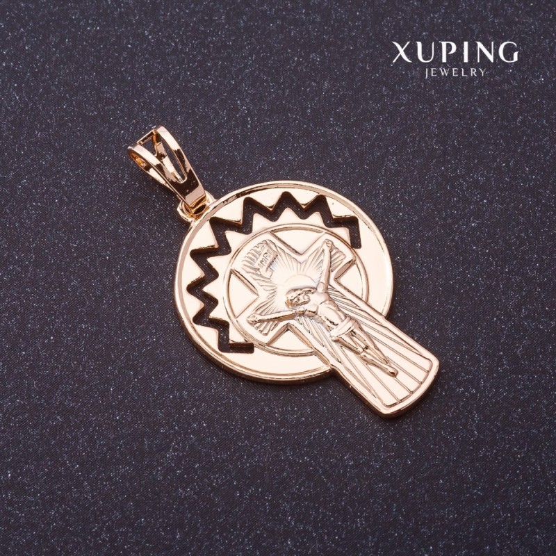 Přívěsek Xuping ve tvaru kříže pozlacený 37×20 mm