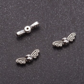 Bižuterní vložka – Křídla motýla 4,5×14 mm, průměr 1 mm, ±26 ks