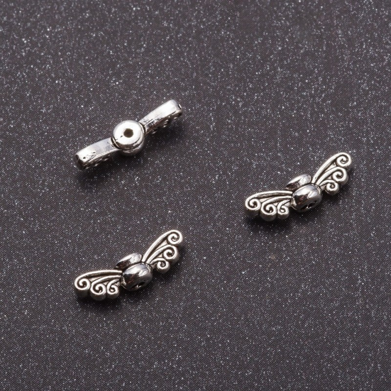 Bižuterní vložka – Křídla motýla 4,5×14 mm, průměr 1 mm, ±26 ks