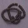 Korálky na niti šungit (umělé) hladké rondelové, průměr 10×4,5 mm, délka 38 cm