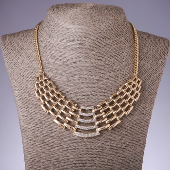 Náhrdelník Hi-tech v římském stylu, délka 42–48 cm, žlutý kov