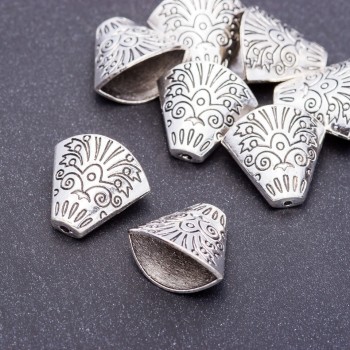 Koncovka kloboučková na korálky, 18×19×7 mm, otvor 5 mm, balení +/- 10 ks