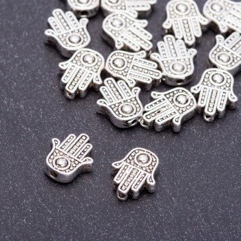 <strong>Korálka-vložka «Dlaň»</strong>, průměr 12×10×3 mm, balení 20 g ± 17 ks