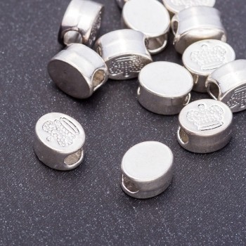 Korálková vložka Koruna, průměr 5×8, 5×10 mm, otvor 3 mm, balení 20 g ± 13 ks