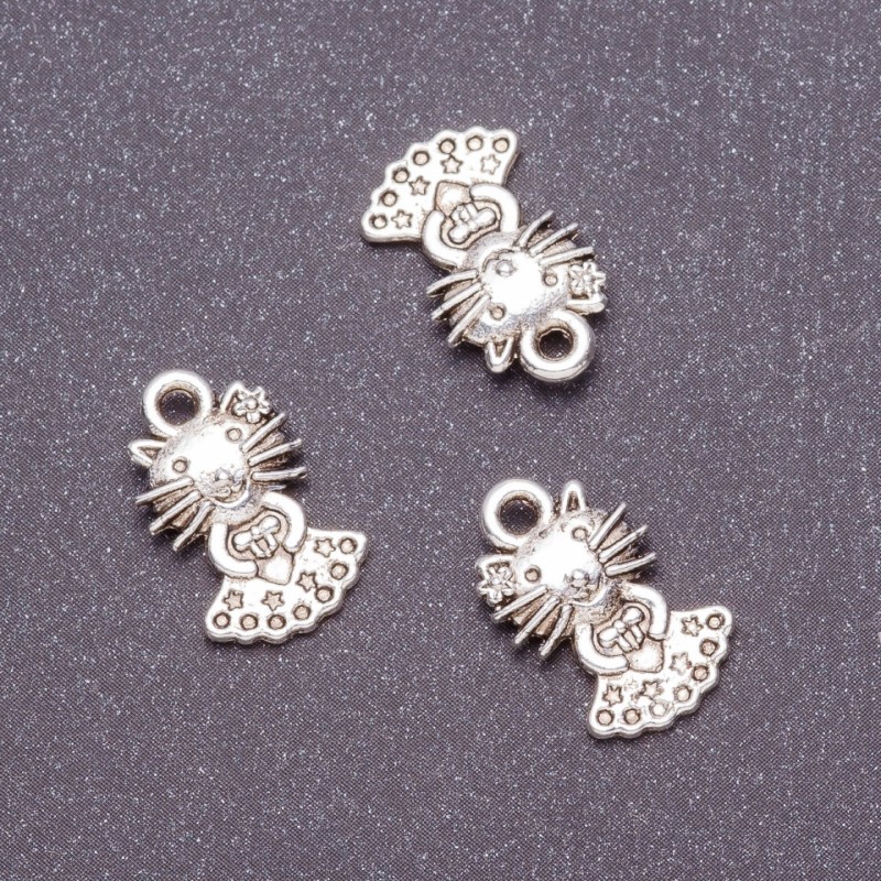Přívěšek Kočička, průměr 10 mm, délka 17 mm, balení 20 g ± 21 ks
