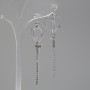 Náušnice „Itaolyao“ s křížky, průměr 15 mm, délka 65 mm, barva stříbrná