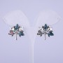 Náušnice Strom se šedými krystaly 22×22 mm