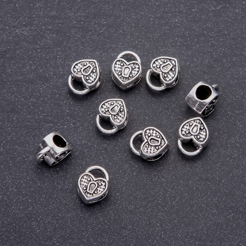Korálka Pandora srdce, průměr 10×12 mm, díra 4,8 mm, balení 20 g ± 9 ks