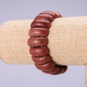 Браслет Авантюрин "золотий пісок" ланка 24, 5 х9, 5мм