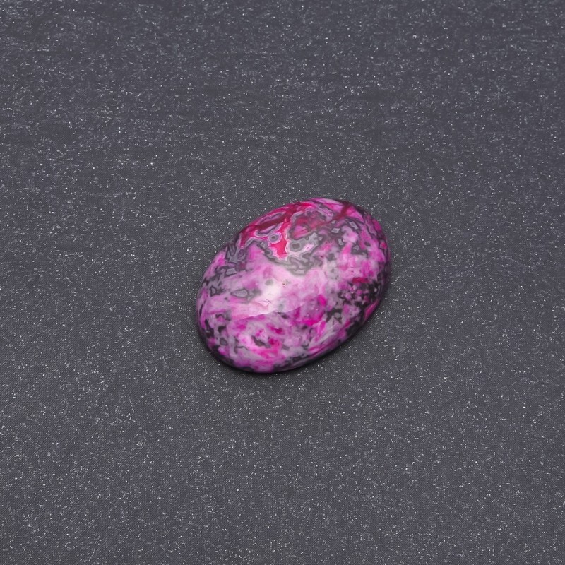 Kabošon malinový jaspis (syntetický) 25×18 mm
