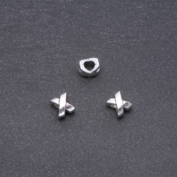 Korálka-vložka 'X' 9×8 mm, balení 20 g, ±16 ks
