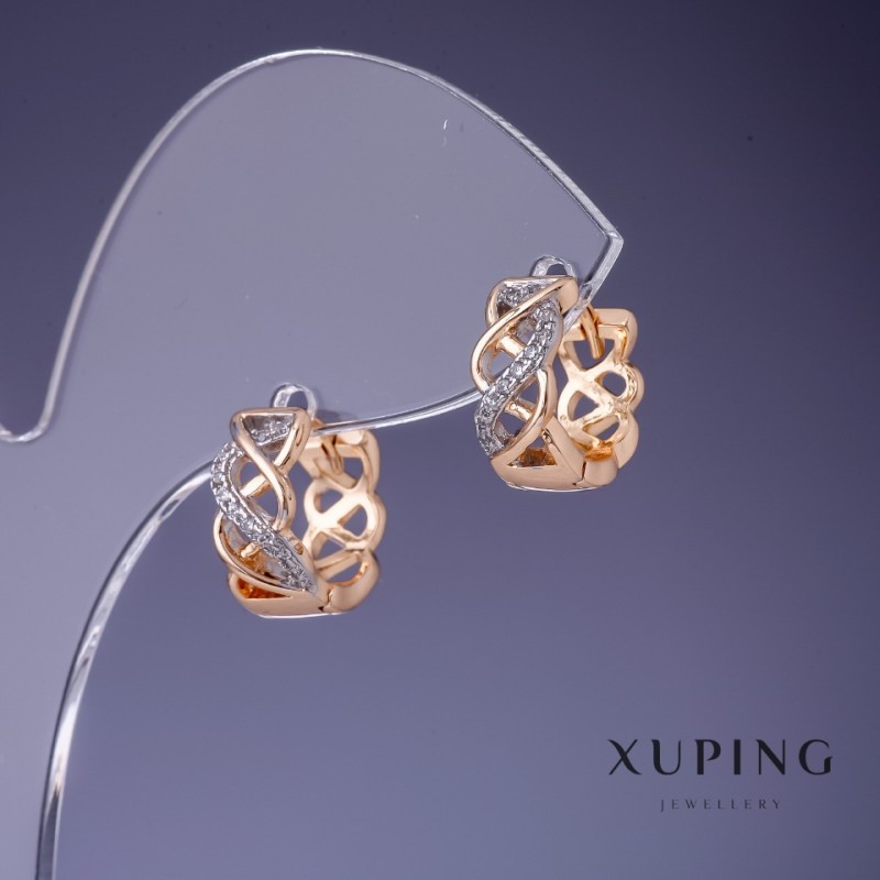 Náušnice Xuping 12×6 mm pozlacení 18K