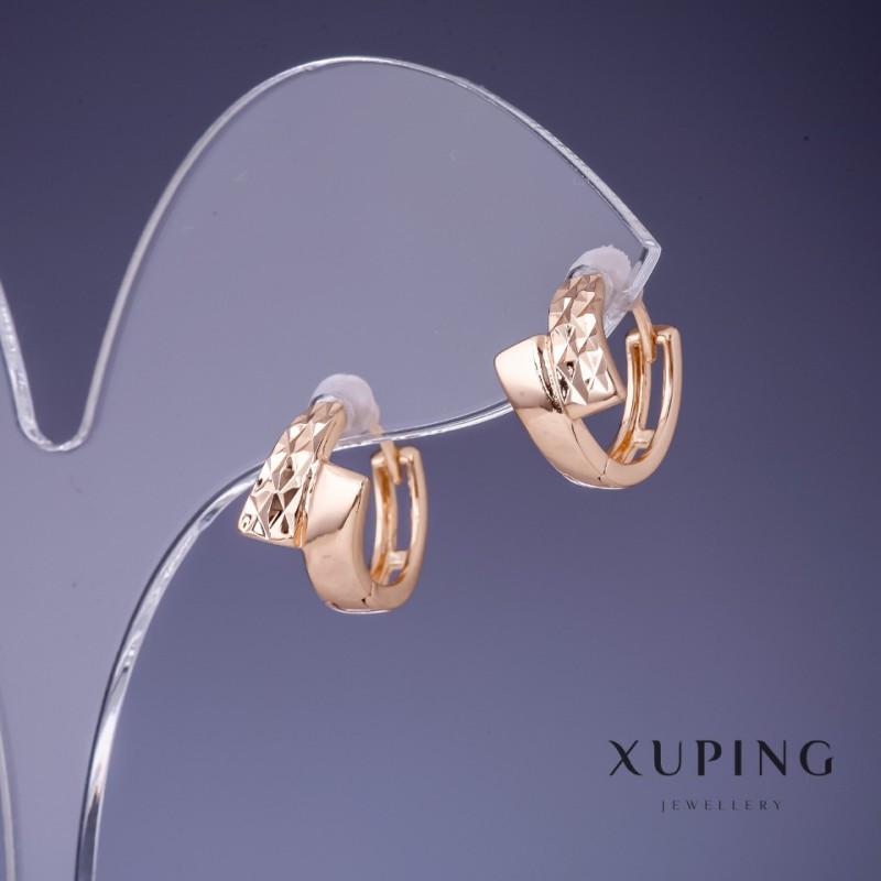 Náušnice Xuping 8×12 mm pozlacené 18K