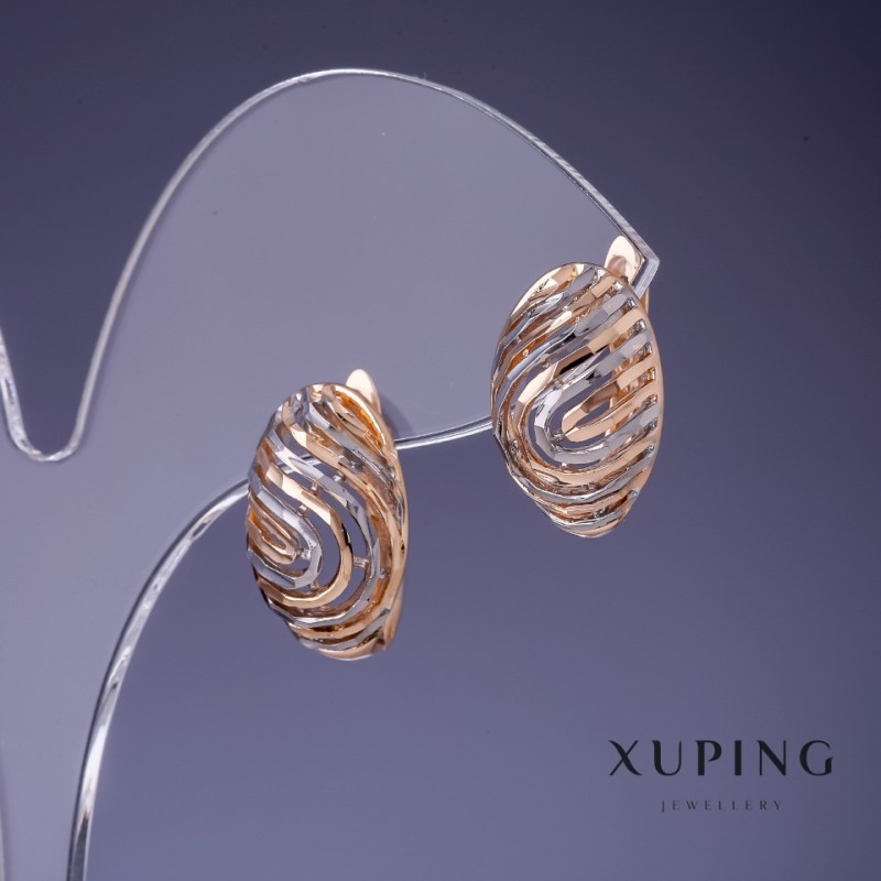 Náušnice Xuping 11×17 mm pozlacené 18K