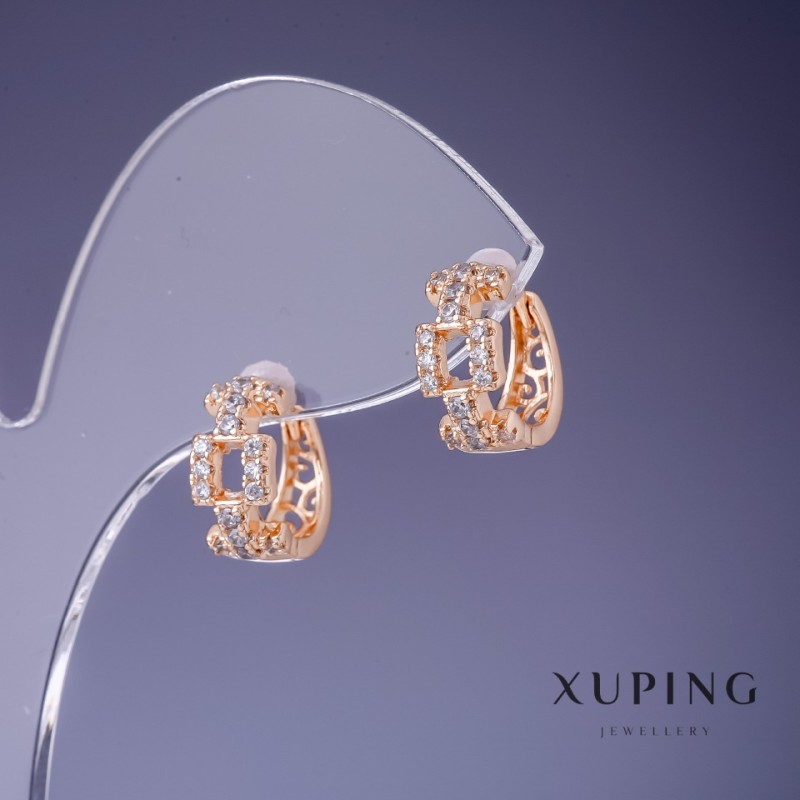 Náušnice Xuping Řetízky 13×6 mm pozlacení 18K