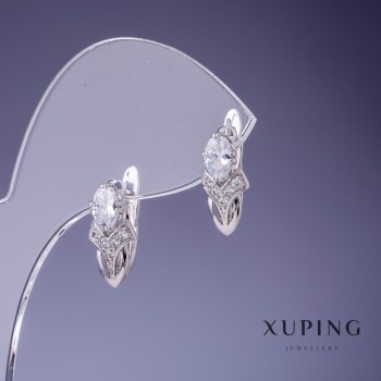 Náušnice Xuping Tulipán 15×8 mm rhodiované