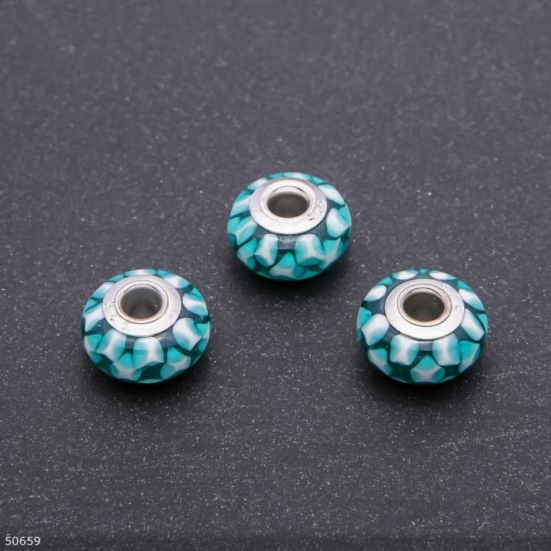 Korálek Pandora plastický, průměr 15×8 mm, dírka 4,5 mm, balení 3 ks