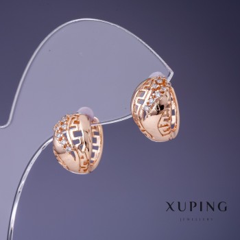 Náušnice Xuping 15×9 mm pozlacení 18K