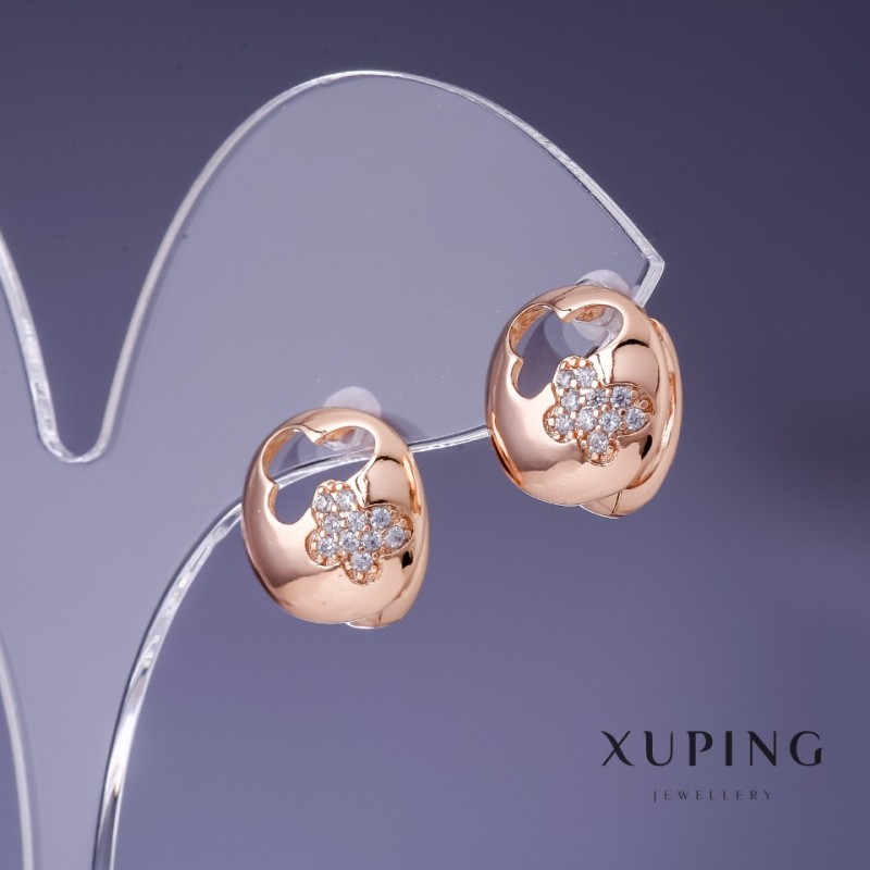 Náušnice Xuping 13 mm s pozlacením 18K