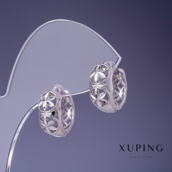 Náušnice Xuping rhodiované 8×14 mm