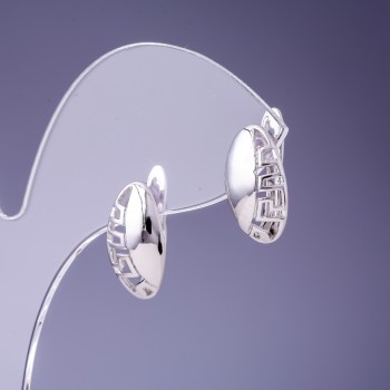 Náušnice Xuping rhodiované 16×8 mm