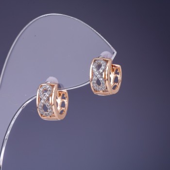 Náušnice Xuping Nekonečno 12×6 mm pozlacení 18K