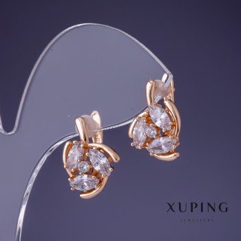 Náušnice Xuping 17×14 mm „pozlacení 18K“