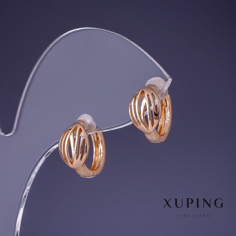 Náušnice Xuping 7×13 mm «pozlacené 18K»