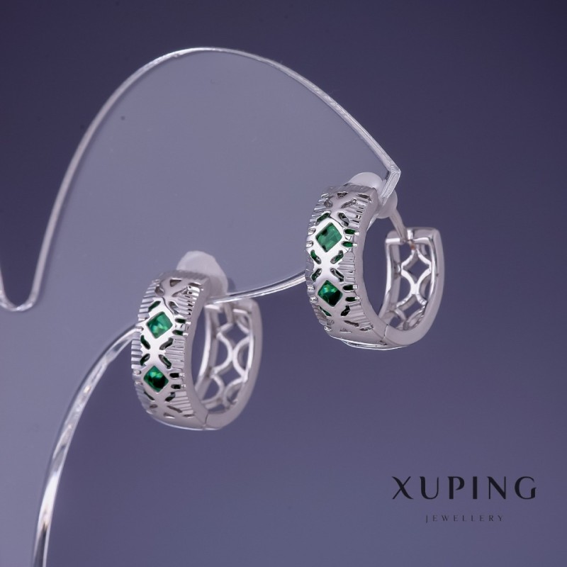 Náušnice Xuping rhodiované 6×14 mm
