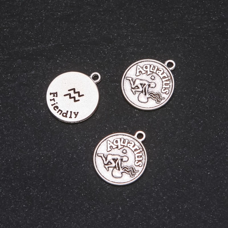 Přívěšek Zodiak Vodnář, průměr 17 mm, balení 20 g ± 11 ks