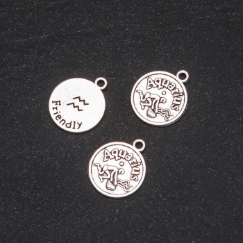 Přívěsek Zodiak Vodnář, průměr 17 mm, balení 20 g ± 10 ks