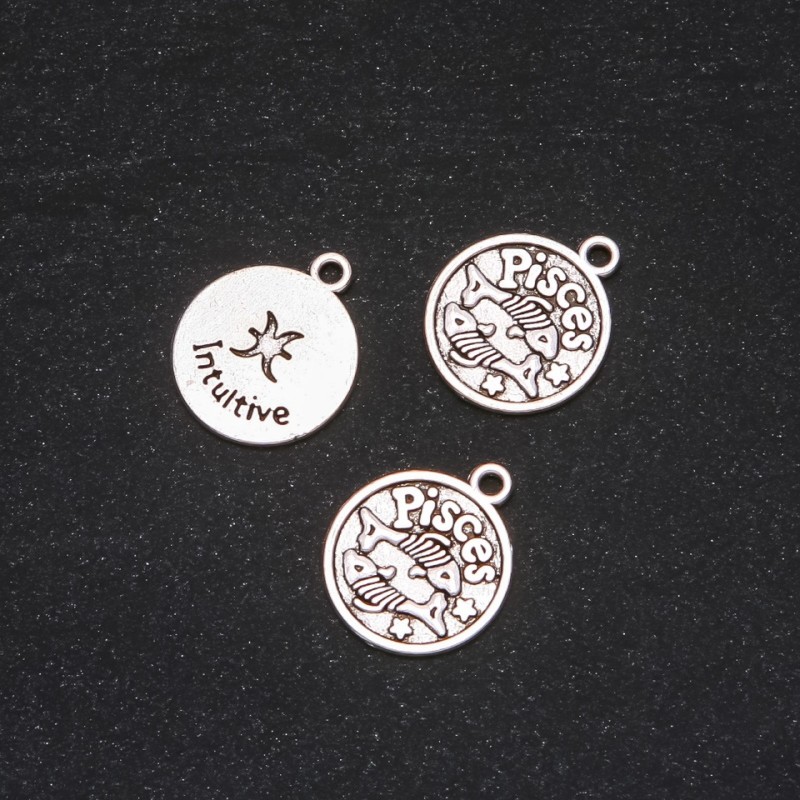 Přívěšek Zvěrokruh Ryby, průměr 17 mm, balení 20 g ± 10 ks