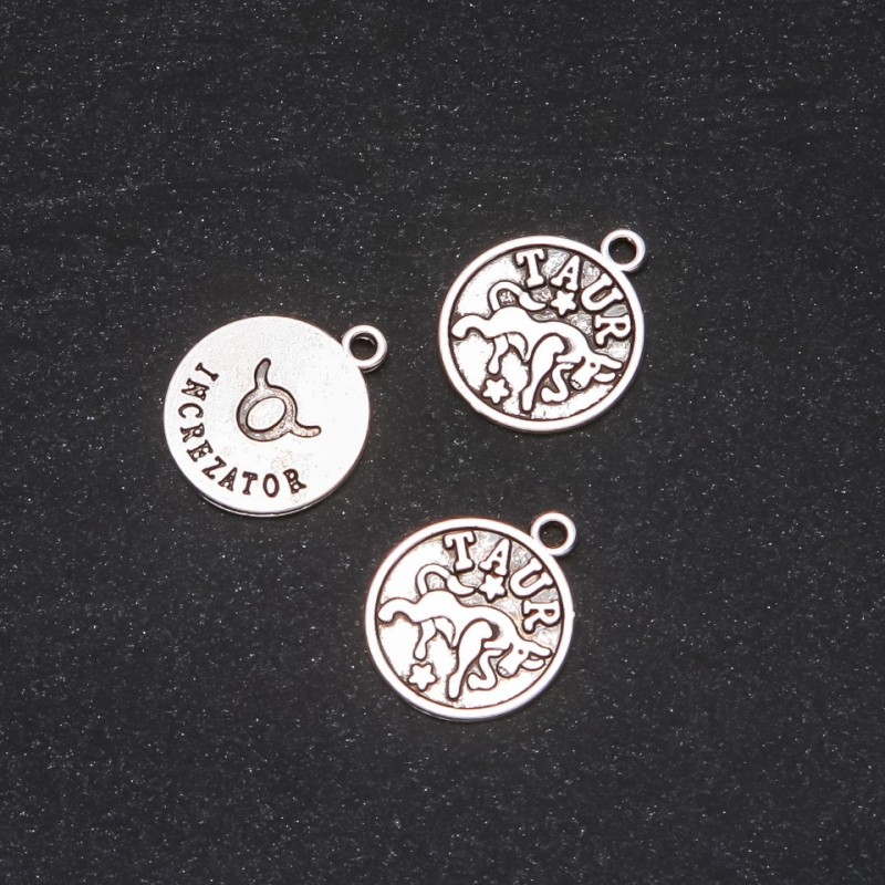 Přívěšek Zvěrokruh Býk, průměr 17 mm, balení 20 g ± 14 ks