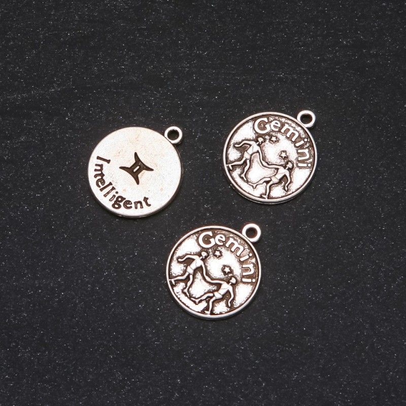 Přívěšek Zodiak Blíženci, průměr 17 mm, balení 20 g ± 10 ks