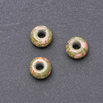 Pandora korálek z přírodního heliotropu 14×8 mm, průměr dírky 5,5 mm+