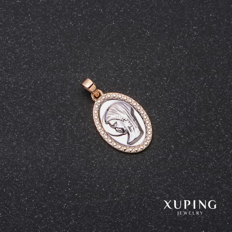 Přívěsek Xuping «Lik» 13×20×25 mm, rhodiovaný a pozlacený 18k