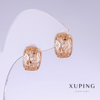 Náušnice Xuping, délka 14 mm, tloušťka 8 mm, pozlacení 18K