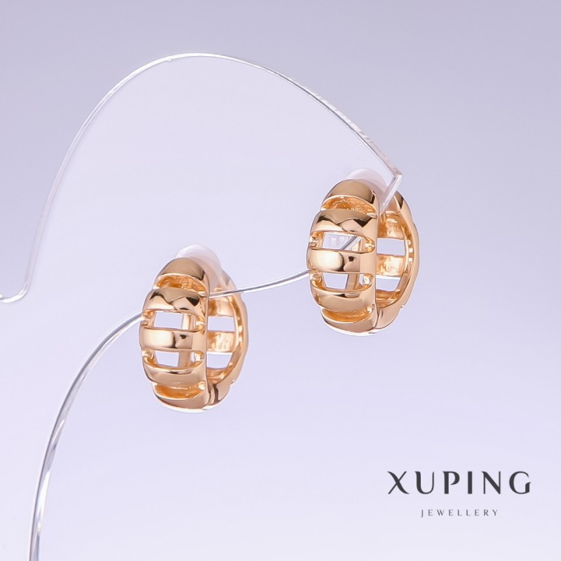 Náušnice Xuping, délka 16 mm, tloušťka 7 mm, pozlacení 18K